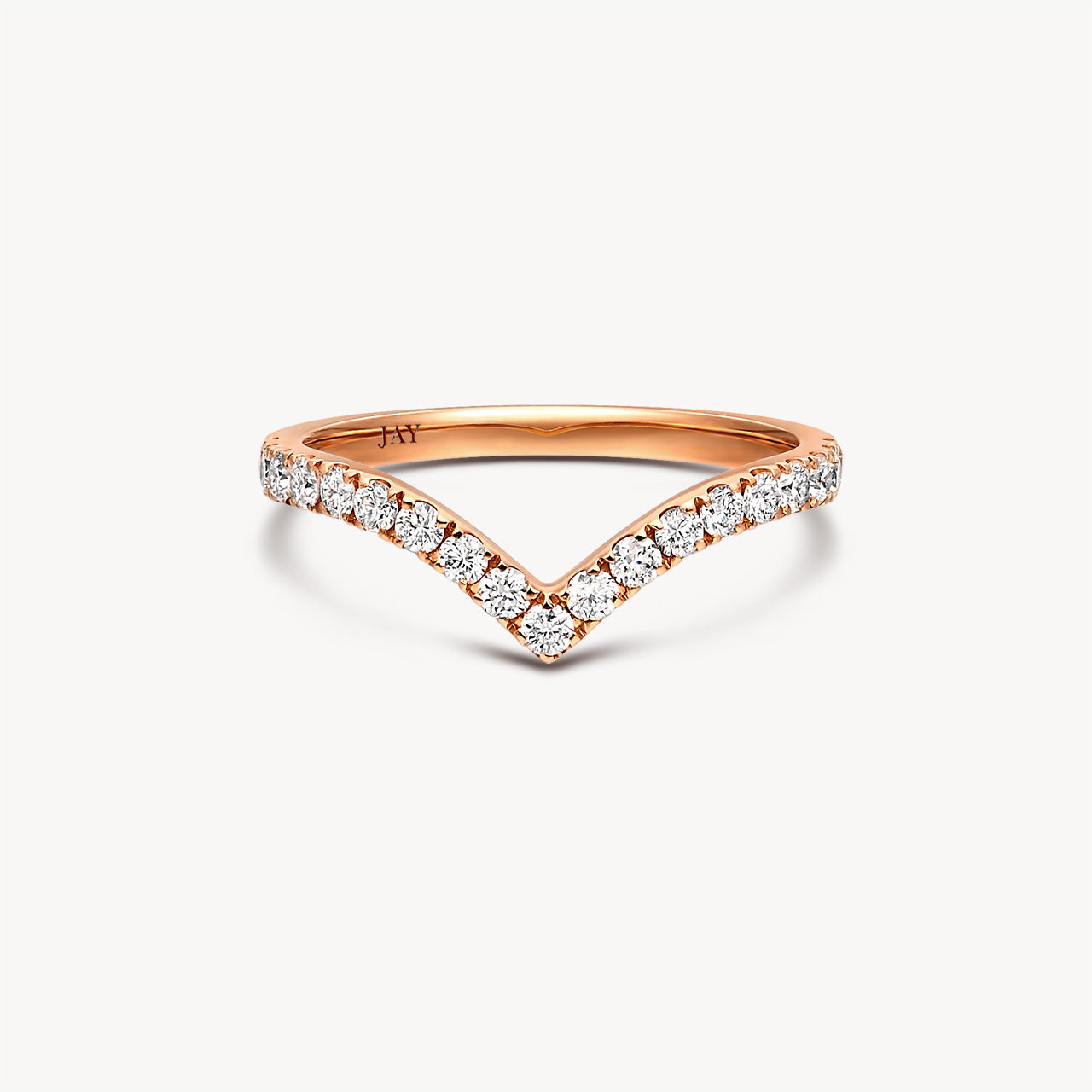 18K Gold V-Shaped Diamond Ring