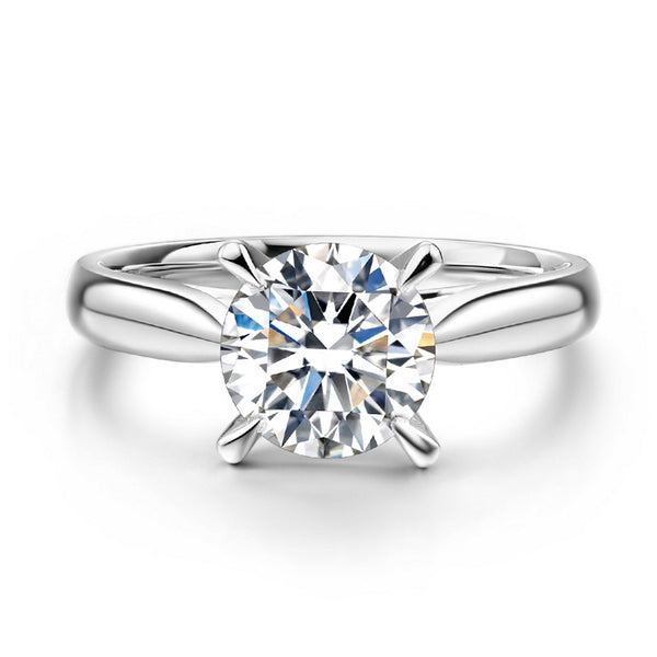 18K Gold/Platinum Petite Cathedral Solitaire Diamond Ring Setting