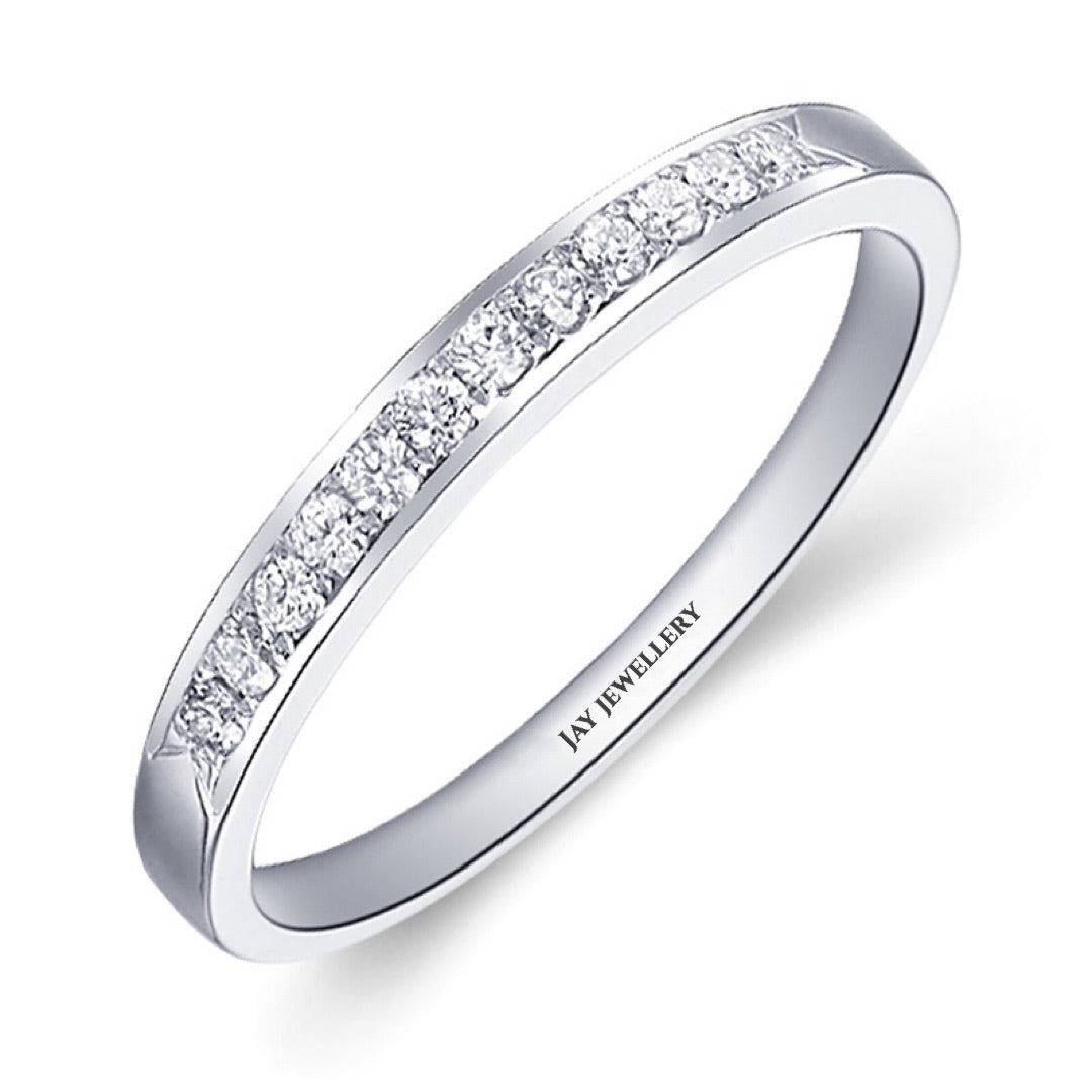 18K Gold Channel Setting Diamond Eternity Ring