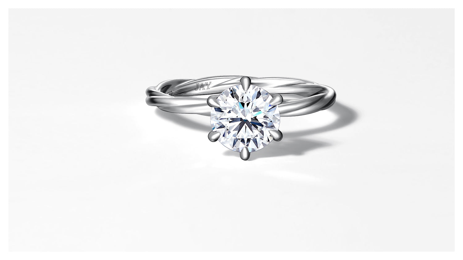 Twist Diamond Engagement Ring