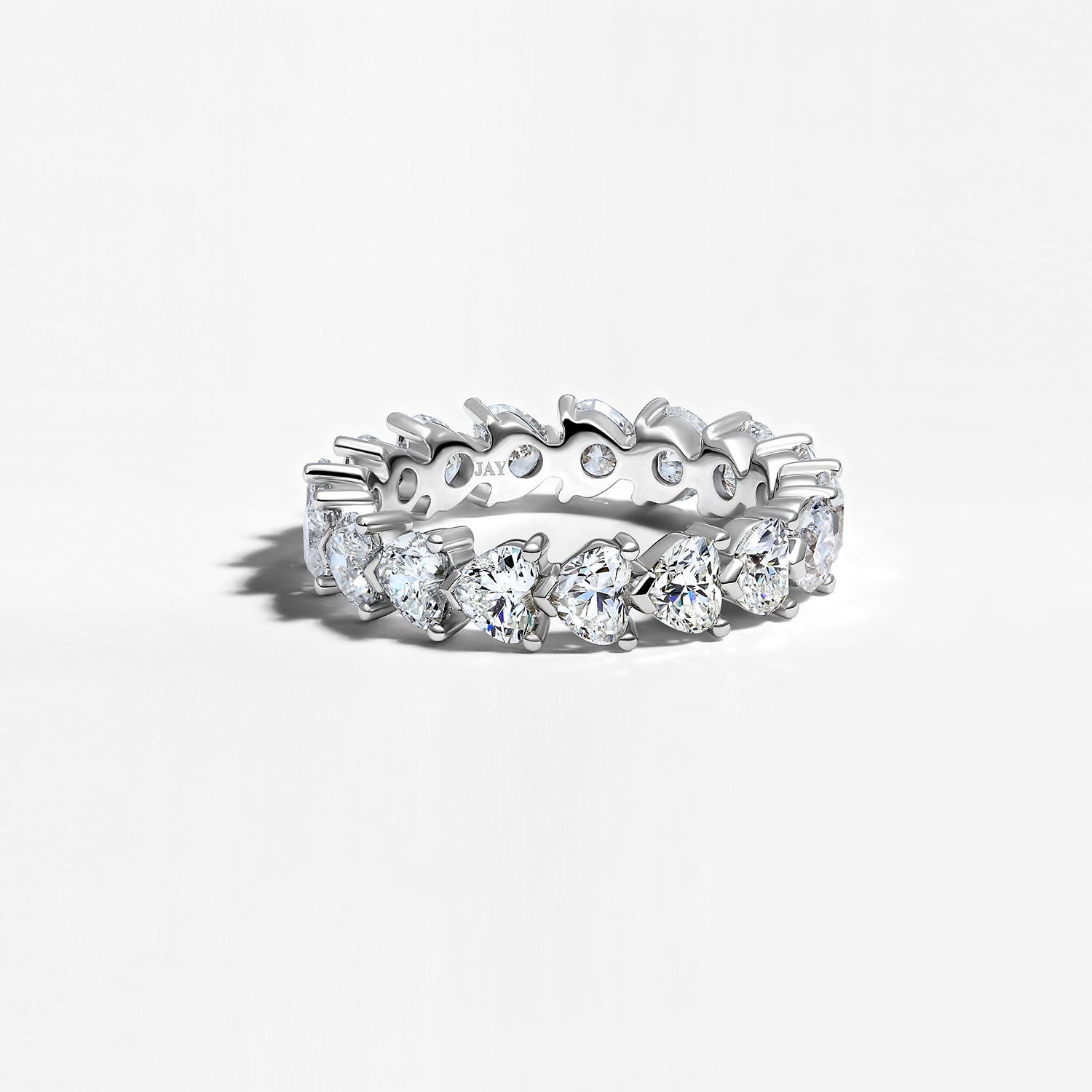 Classic Heart-Shaped Diamond Full Eternity Ring