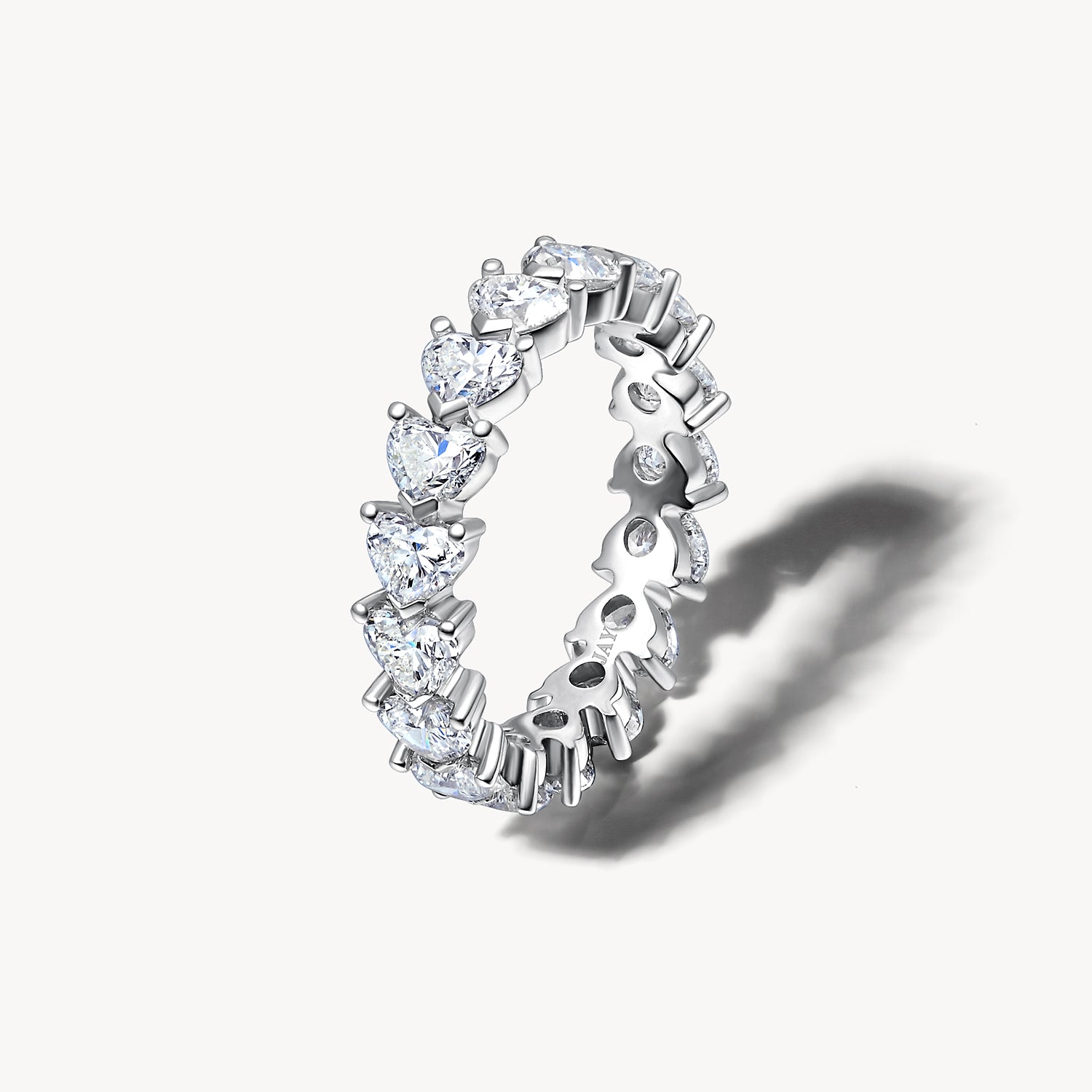 Classic Heart-Shaped Diamond Full Eternity Ring