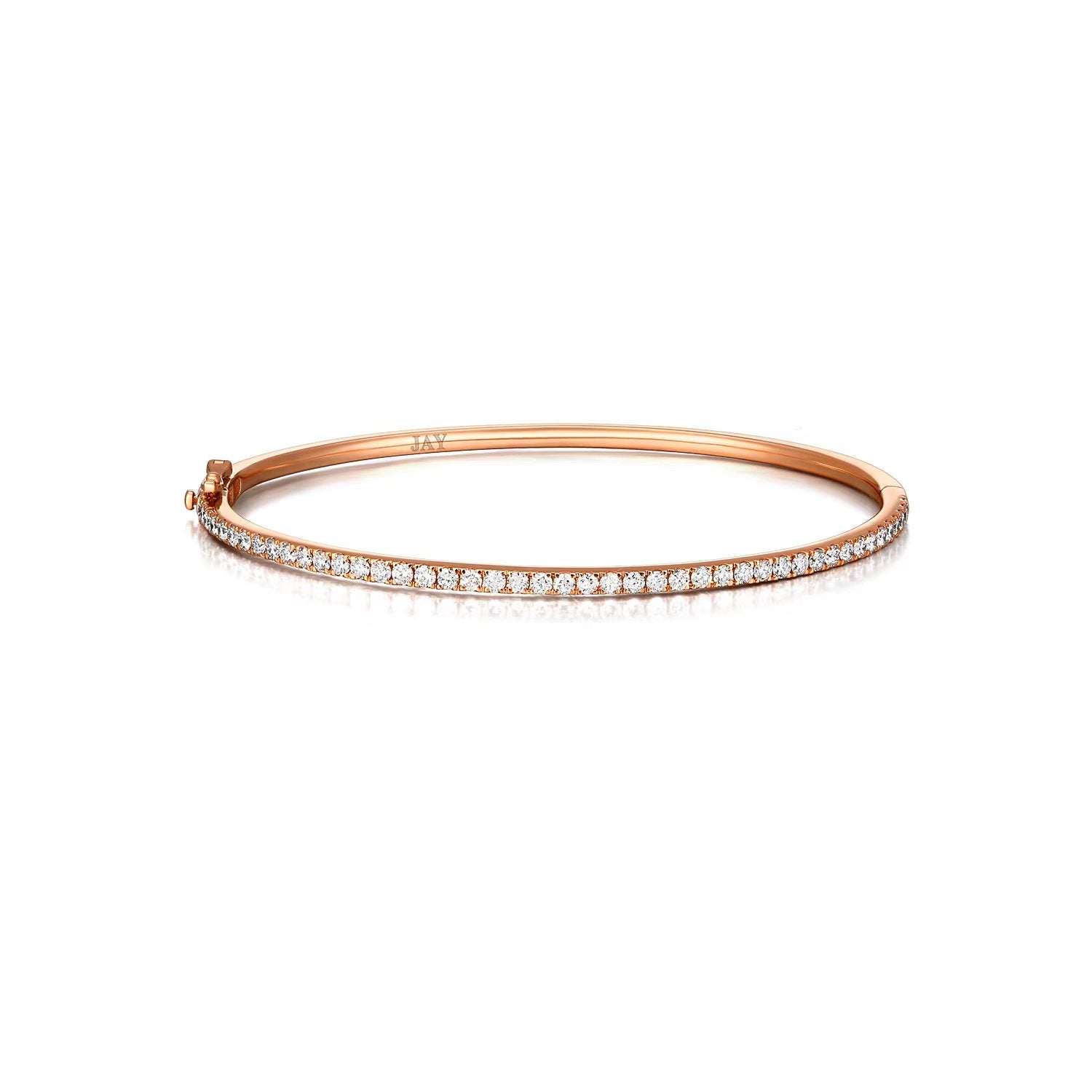 18K Gold Diamond Eternity Bangle