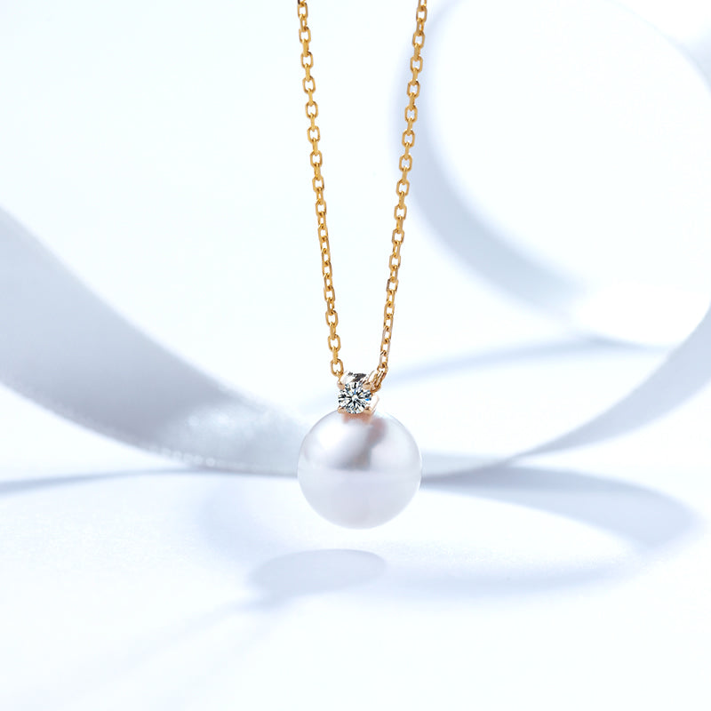 18K Gold Akoya Pearl Pendant