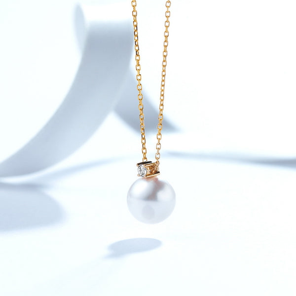 18K Gold Akoya Pearl Pendant