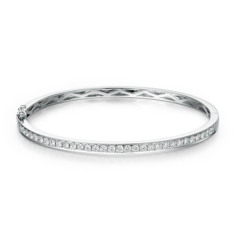 18K Gold Diamond Bangle