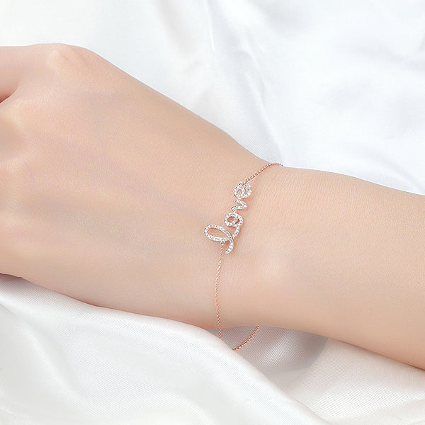 18K Gold "LOVE" Diamond Bracelet