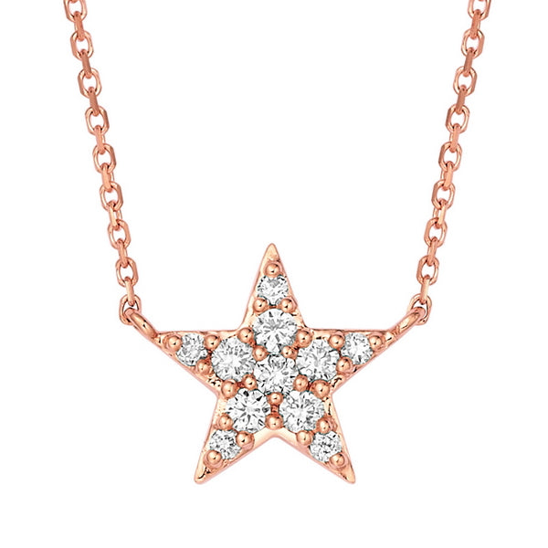 18k Gold Diamond "STAR" Necklace