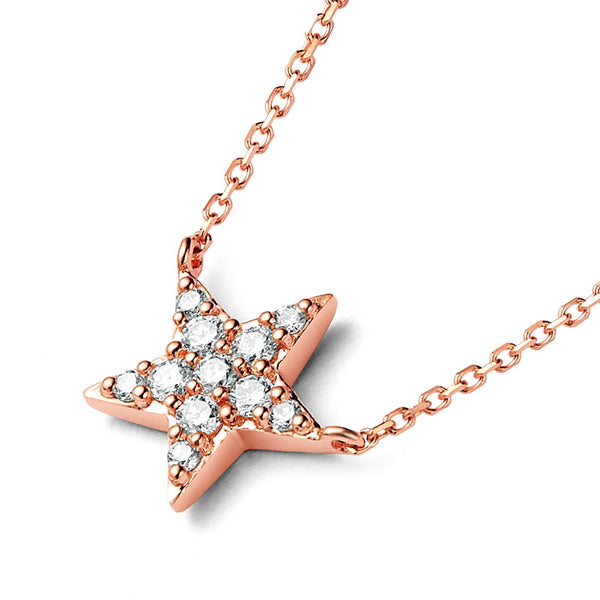 18k Gold Diamond "STAR" Necklace