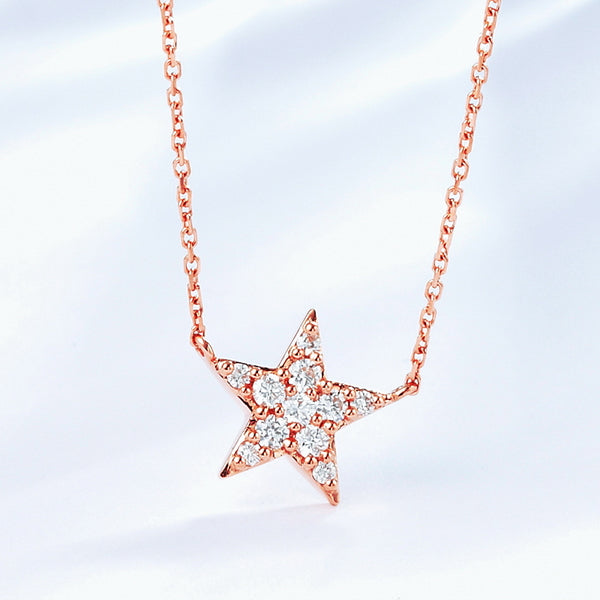 18k Gold Diamond "STAR" Necklace