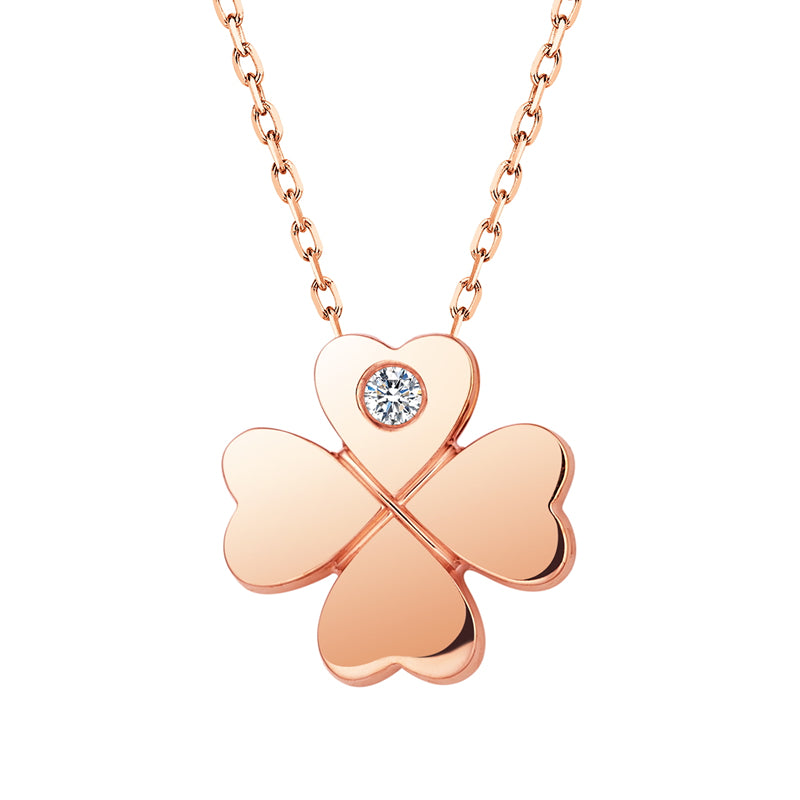 18K Gold Clover Leaf Necklace