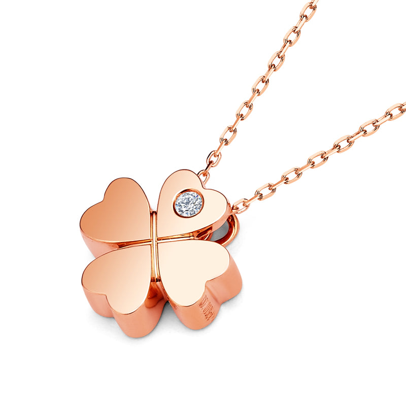 18K Gold Clover Leaf Necklace