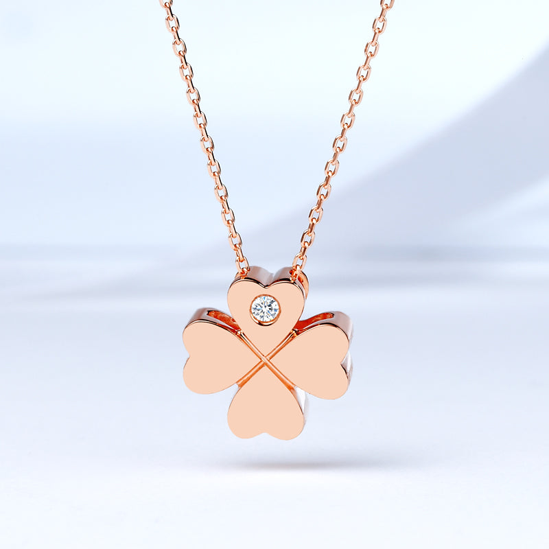 18K Gold Clover Leaf Necklace