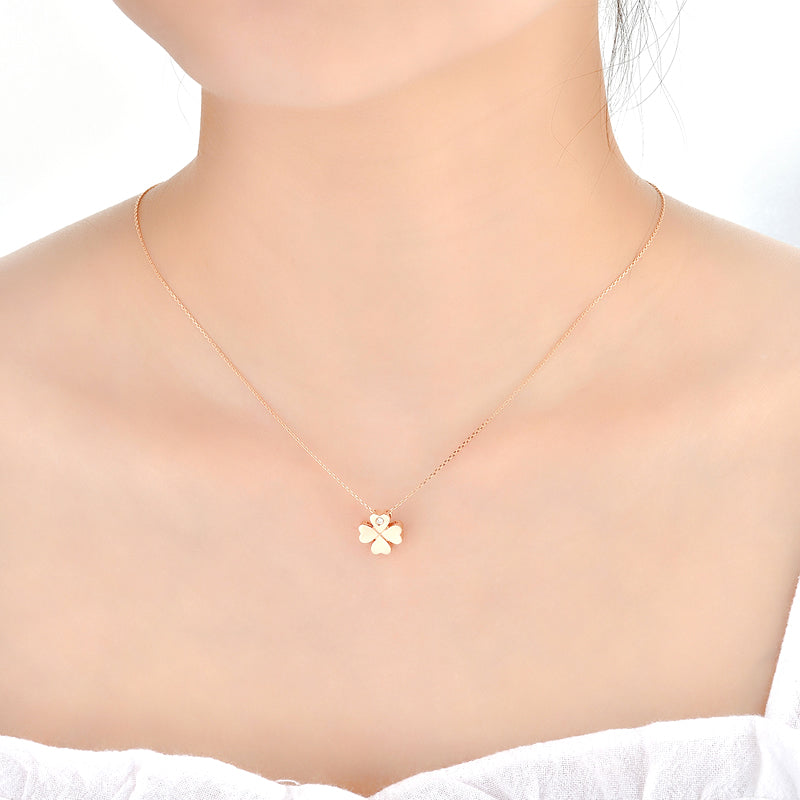 18K Gold Clover Leaf Necklace