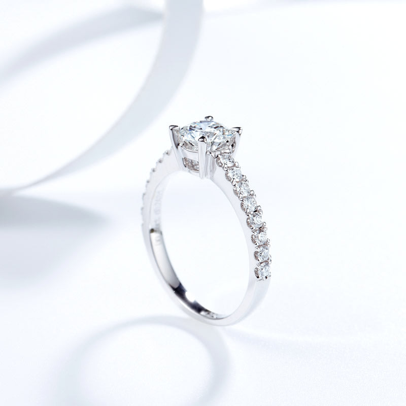 18K Gold/Platinum Pave Setting Diamond Setting