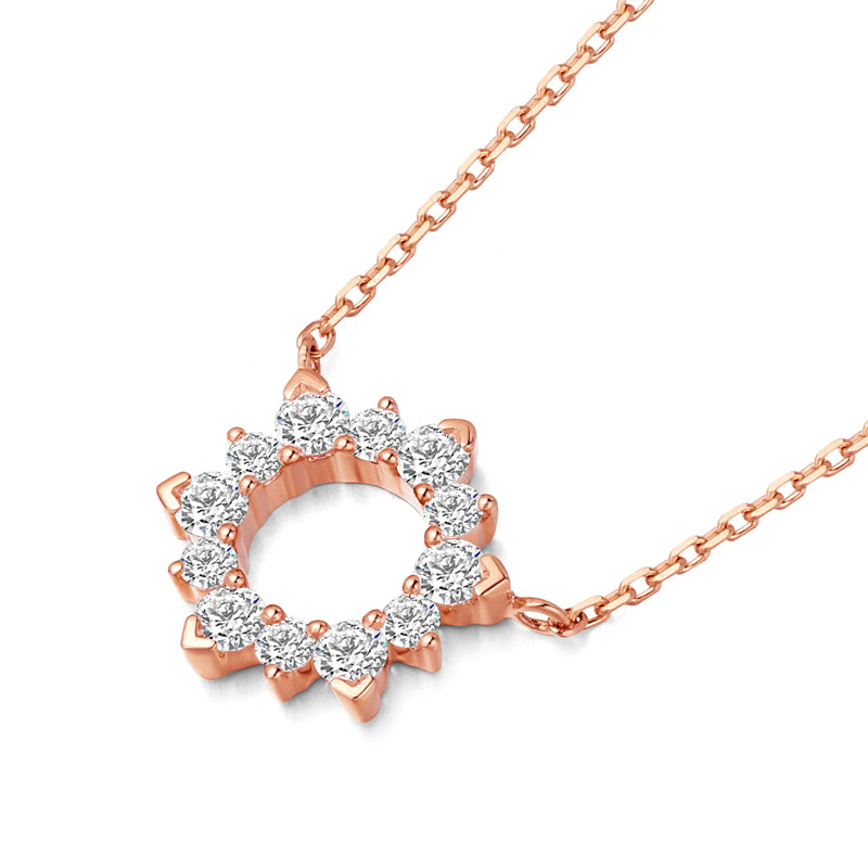 18K Gold Soleil Diamond Necklace