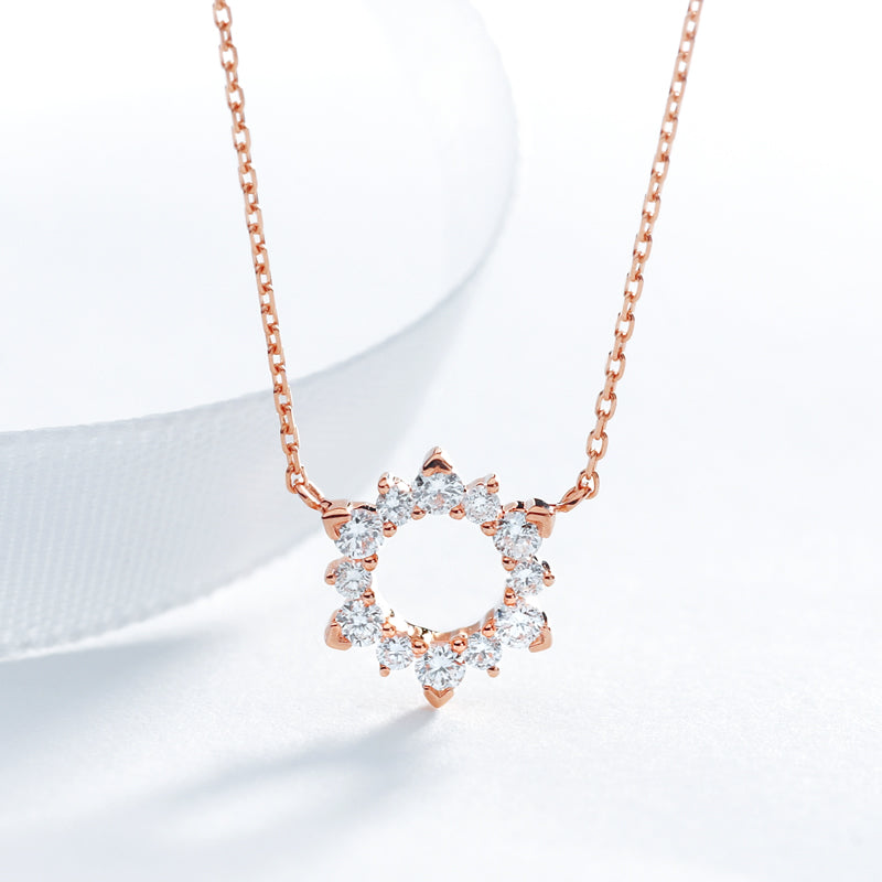 18K Gold Soleil Diamond Necklace