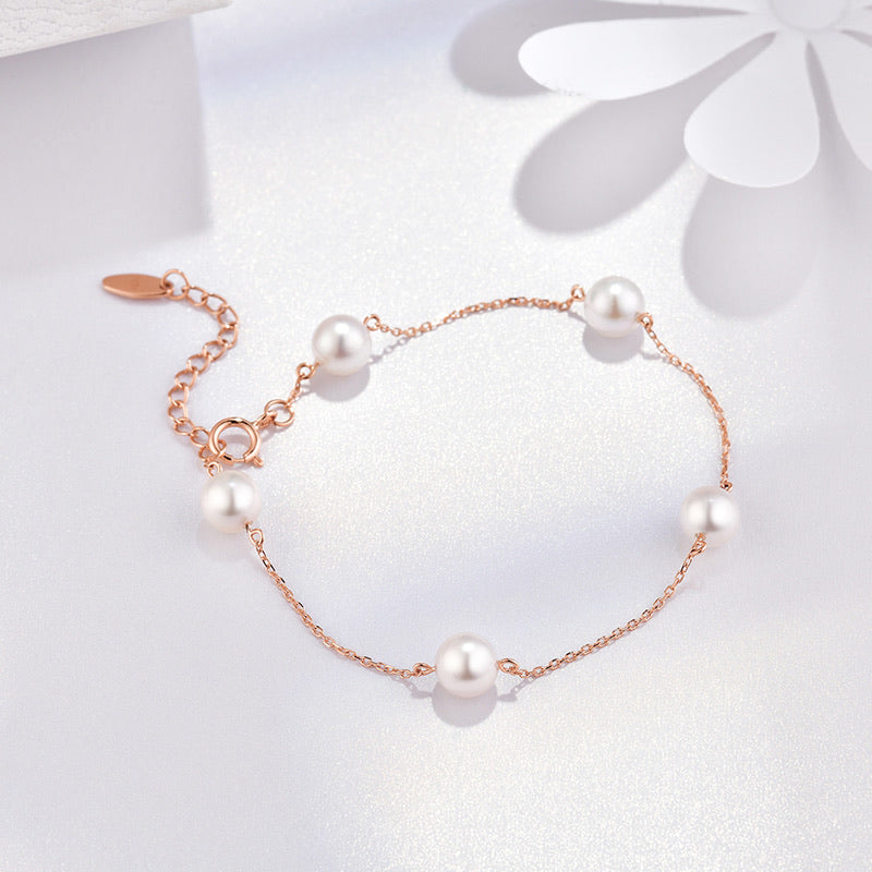 18K Gold Akoya Pearl Bracelet