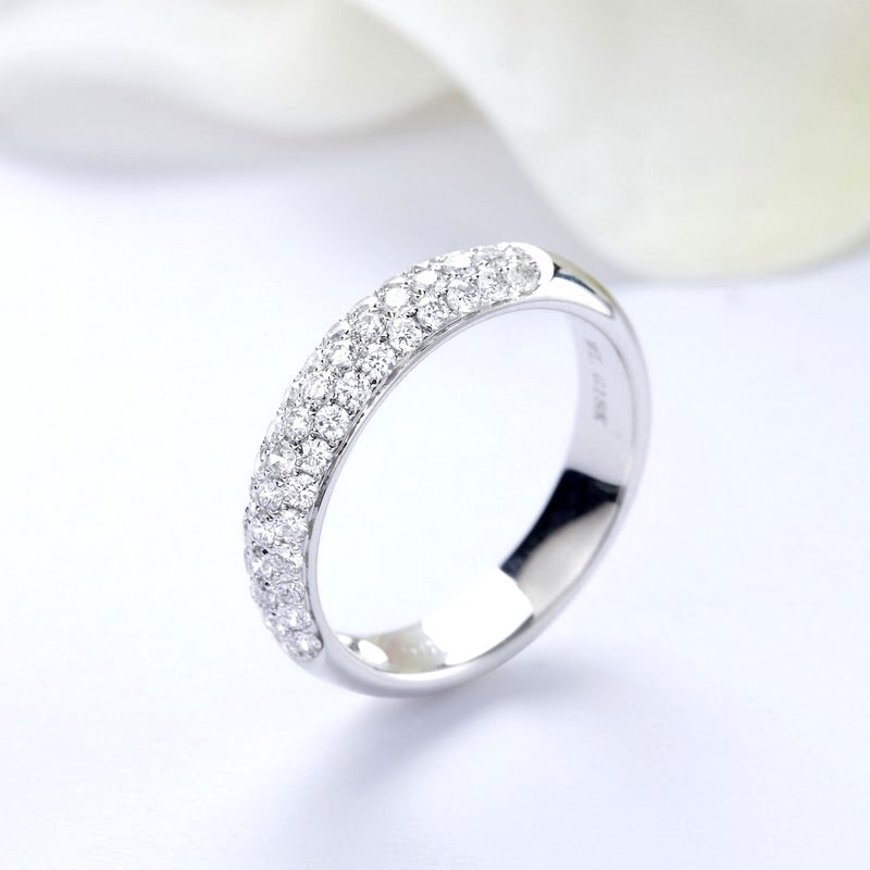 18K Gold Pave Setting Diamond Ring