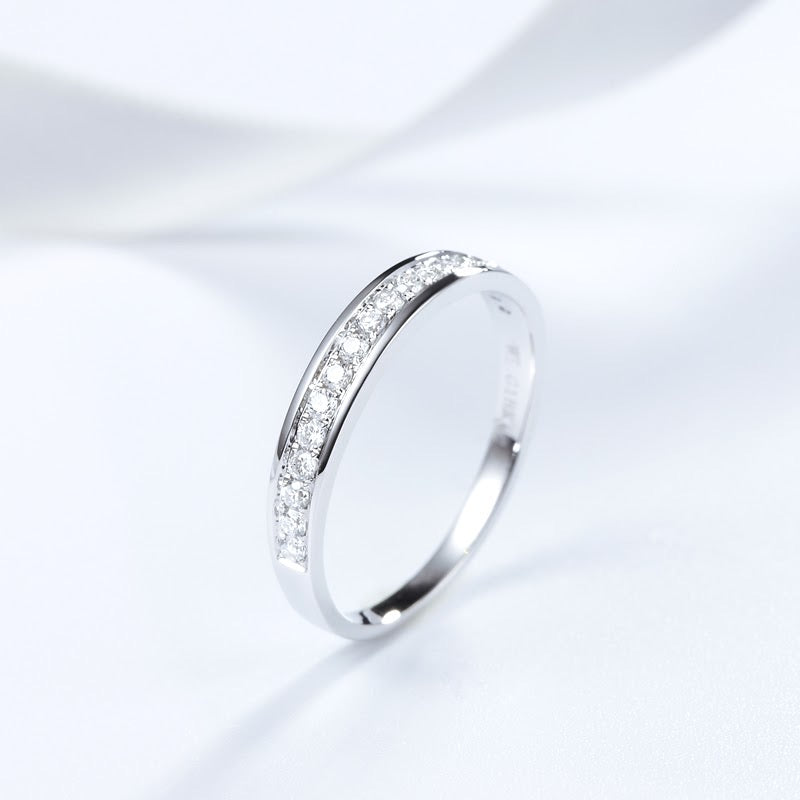 18K Gold/Platinum Channel Setting Diamond Eternity Ring