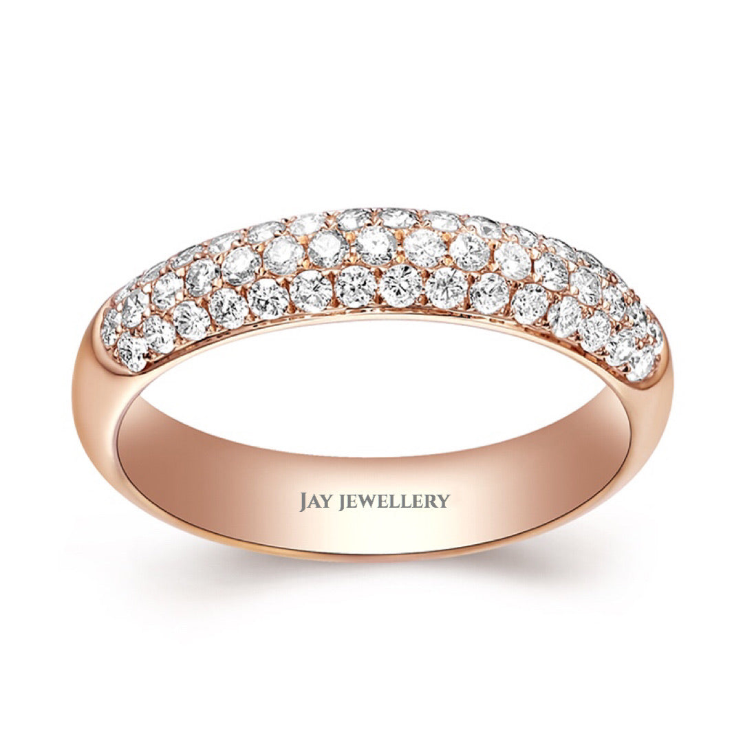 18K Gold Pave Setting Diamond Ring