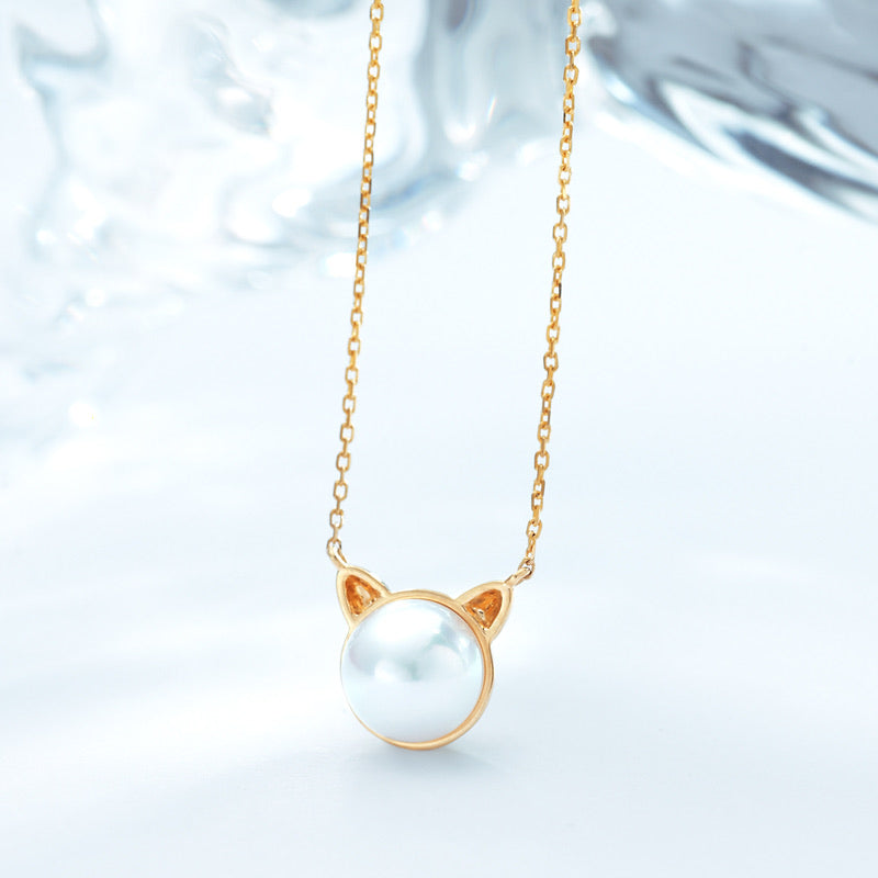 18K Gold Akoya Pearl Necklace