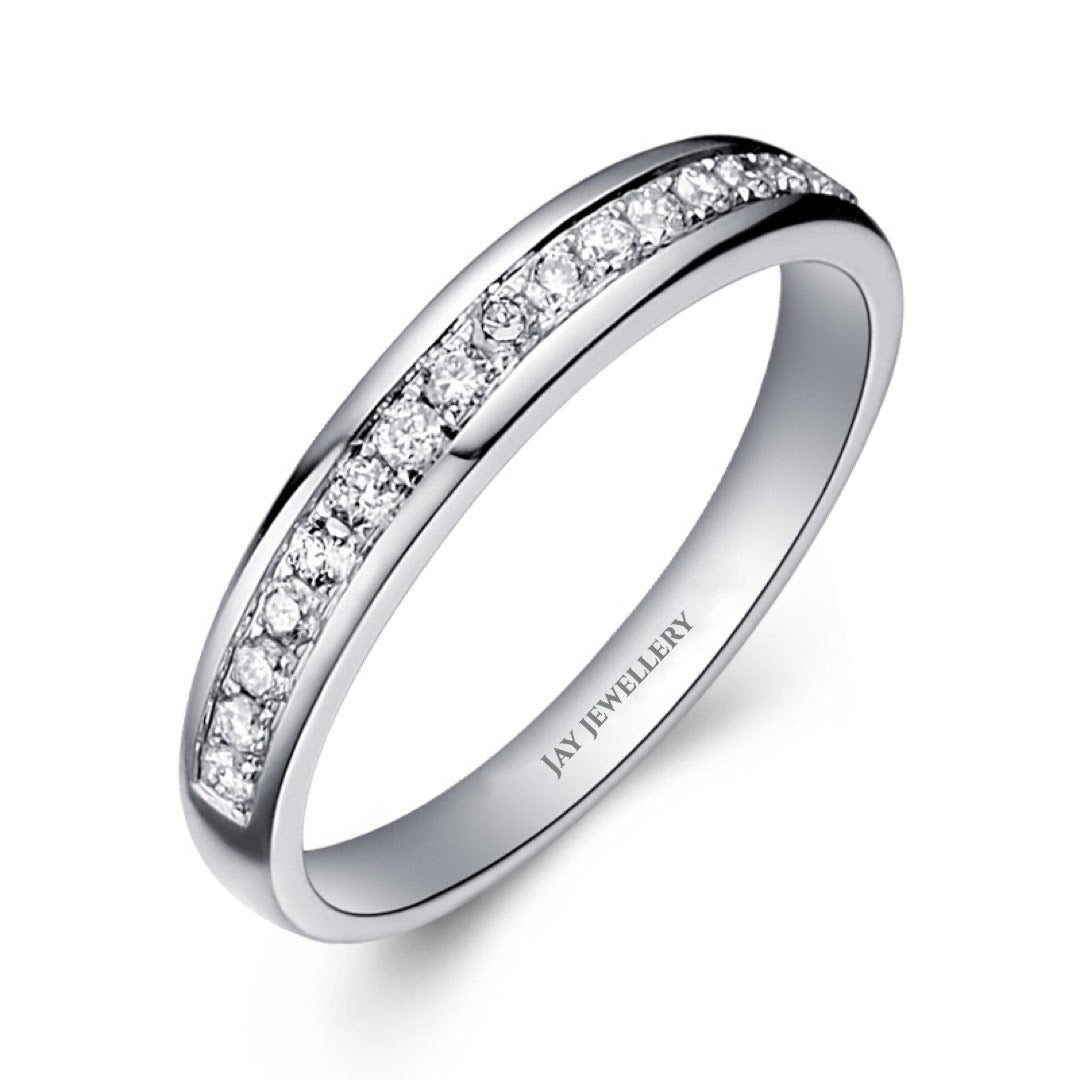 18K Gold/Platinum Channel Setting Diamond Eternity Ring