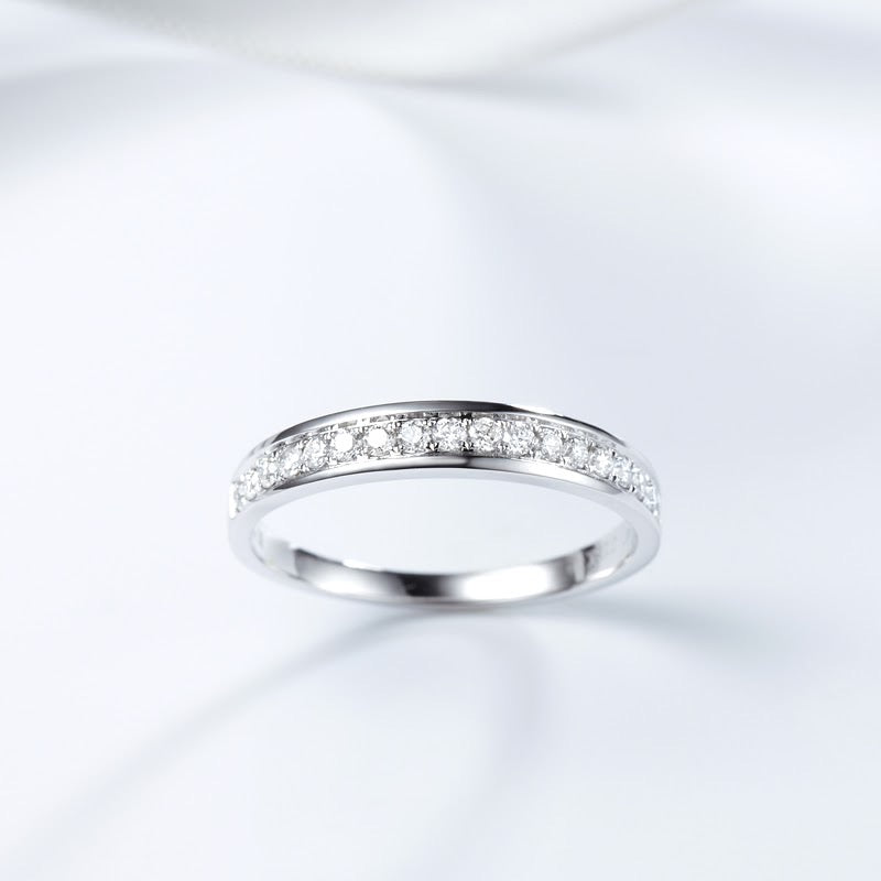 18K Gold/Platinum Channel Setting Diamond Eternity Ring