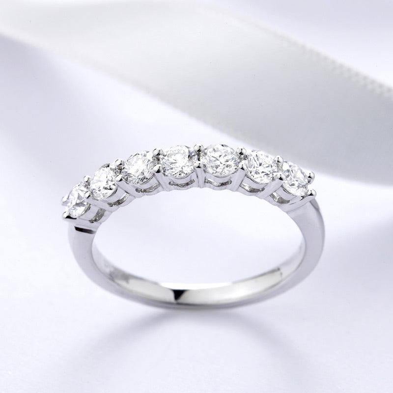 18K Gold Diamond/Platinum Eternity Ring