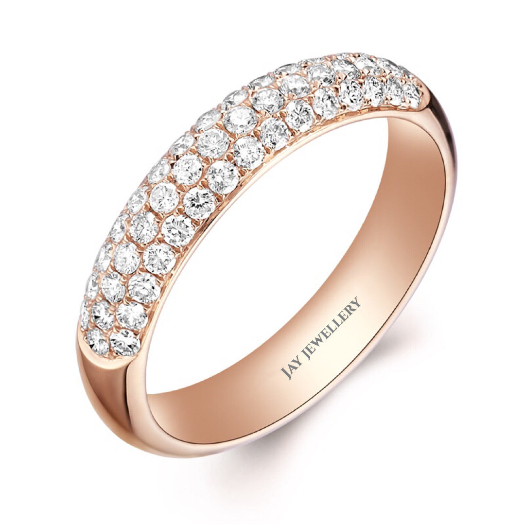 18K Gold Pave Setting Diamond Ring