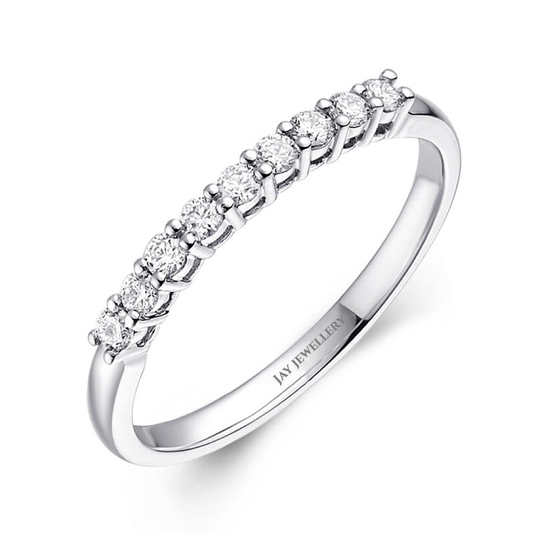 18K Gold/Platinum Diamond Eternity Ring