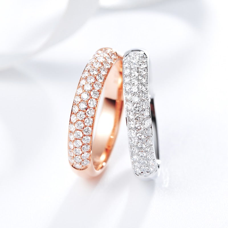 18K Gold Pave Setting Diamond Ring