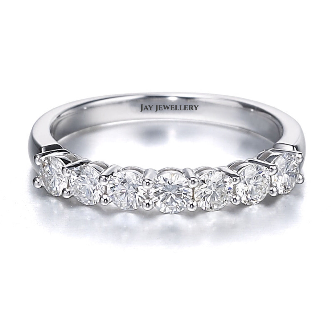 18K Gold Diamond/Platinum Eternity Ring