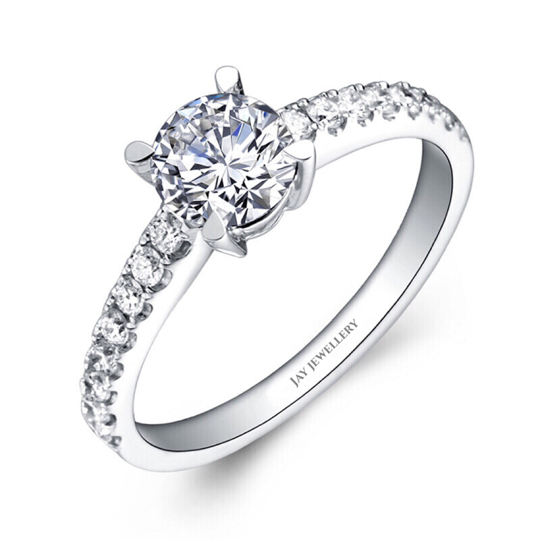 18K Gold/Platinum Pave Setting Diamond Setting