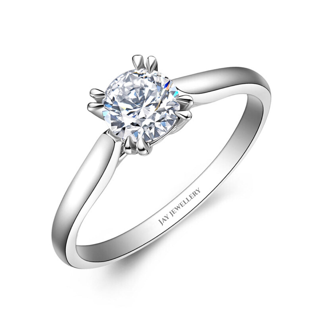 18K Gold/Platinum Petite Diamond Ring Setting